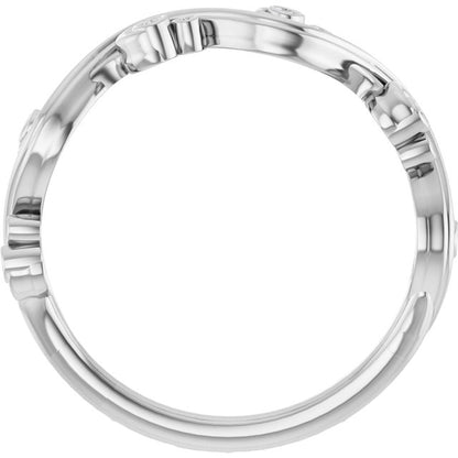 .05 CTW Natural Diamond Sculptural Anniversary Band