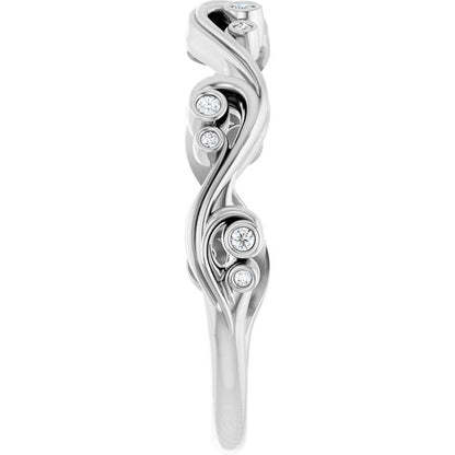 .05 CTW Natural Diamond Sculptural Anniversary Band