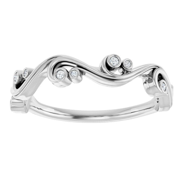 .05 CTW Natural Diamond Sculptural Anniversary Band