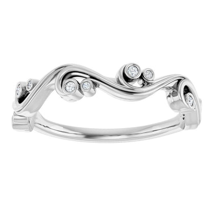 .05 CTW Natural Diamond Sculptural Anniversary Band