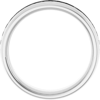 3/8 CTW Natural Black Diamond Band