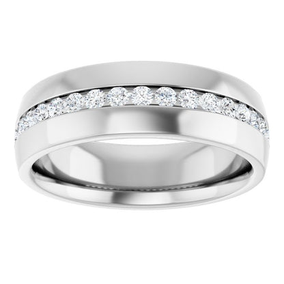 3/8 CTW Natural Diamond Band, 6 mm