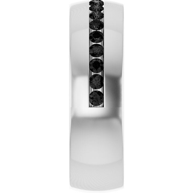 3/8 CTW Natural Black Diamond Band