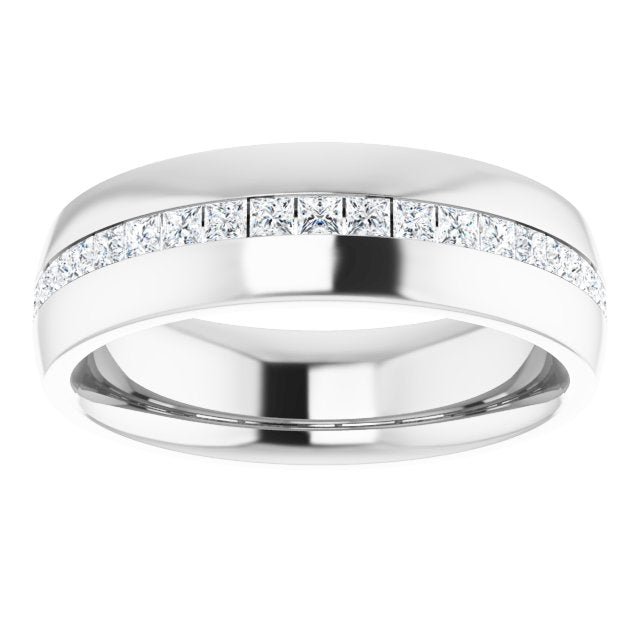 14K White Gold 5/8 CTW Natural Diamond Band