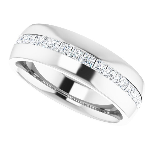 14K White Gold 1 CTW Natural Diamond Band