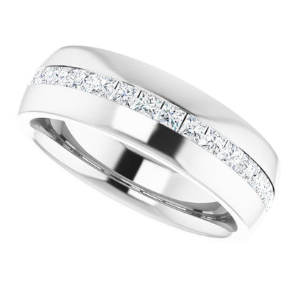 14K White Gold 1 CTW Natural Diamond Band