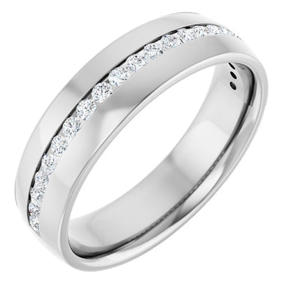 3/8 CTW Lab-Grown Diamond Band, 6 mm