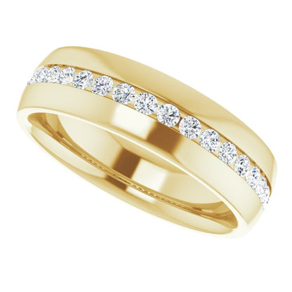 1/2 CTW Lab-Grown Diamond Band, 6.4 mm