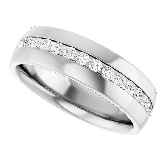 1/2 CTW Lab-Grown Diamond Band, 6.4 mm