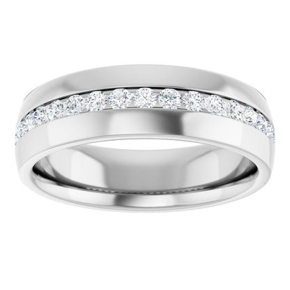1/2 CTW Natural Diamond Band, 6.4 mm