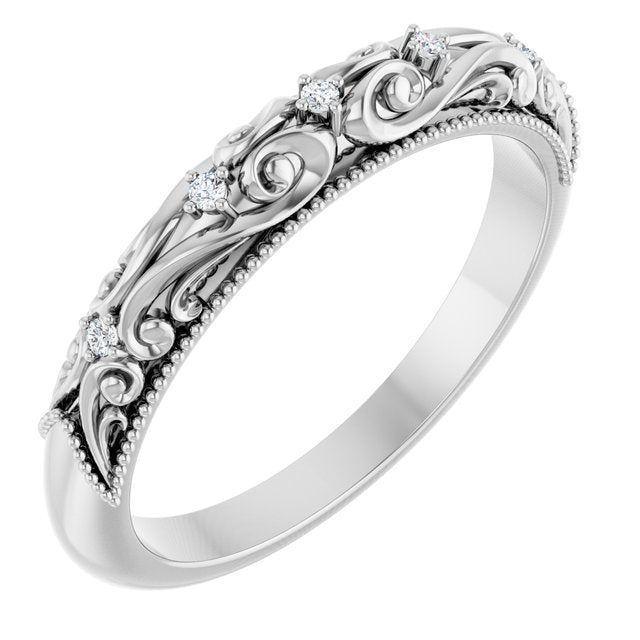 .03 CTW Natural Diamond Matching Band, 3.75 mm