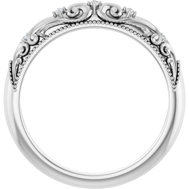 .03 CTW Natural Diamond Matching Band, 3.75 mm