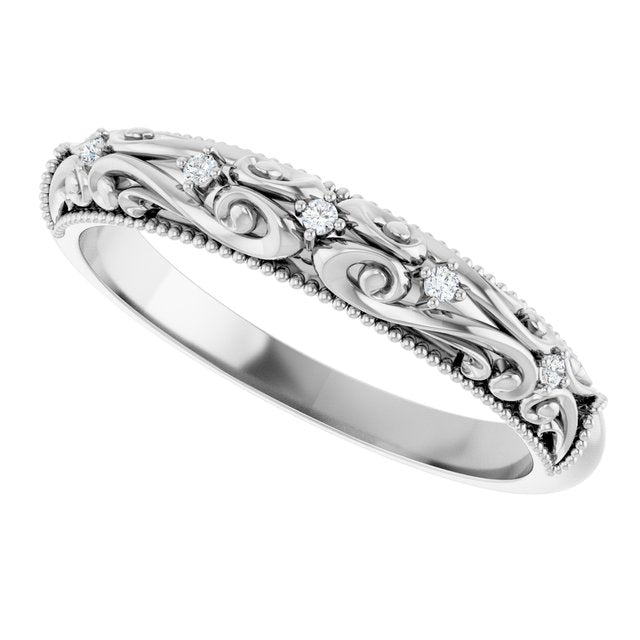 .03 CTW Natural Diamond Matching Band, 3.75 mm