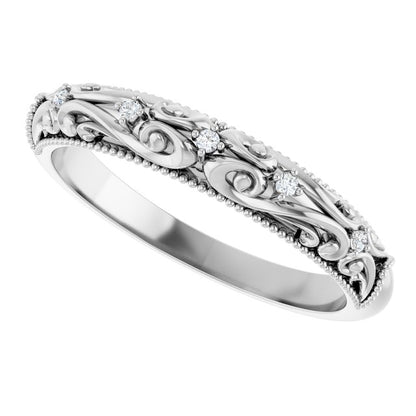 .03 CTW Natural Diamond Matching Band, 3.75 mm