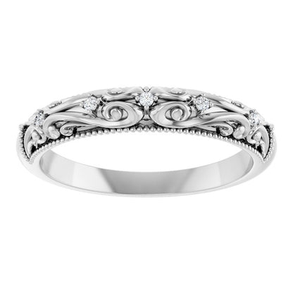 .03 CTW Natural Diamond Matching Band, 3.75 mm