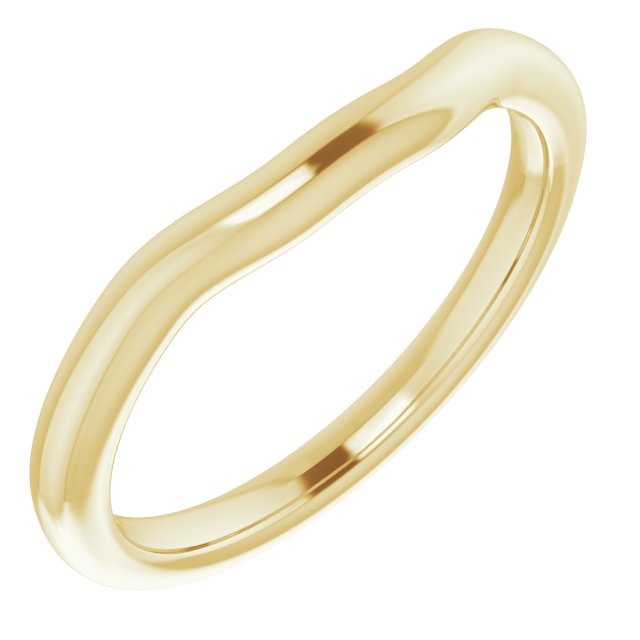 14K Yellow Gold Band for 10x8 mm Emerald Ring, 3.36 mm