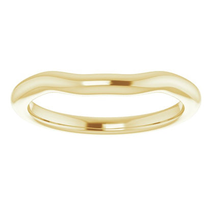 14K Yellow Gold Band for 10x8 mm Emerald Ring, 3.36 mm