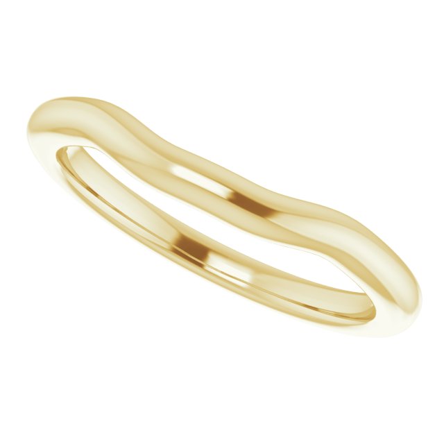14K Yellow Gold Band for 10x8 mm Emerald Ring, 3.36 mm