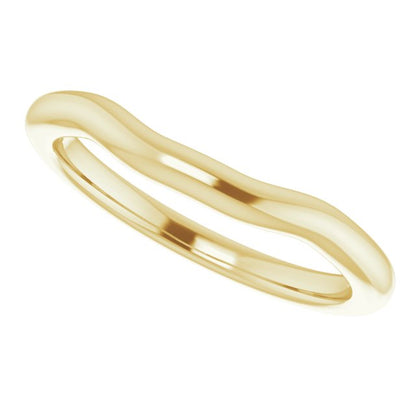 14K Yellow Gold Band for 10x8 mm Emerald Ring, 3.36 mm