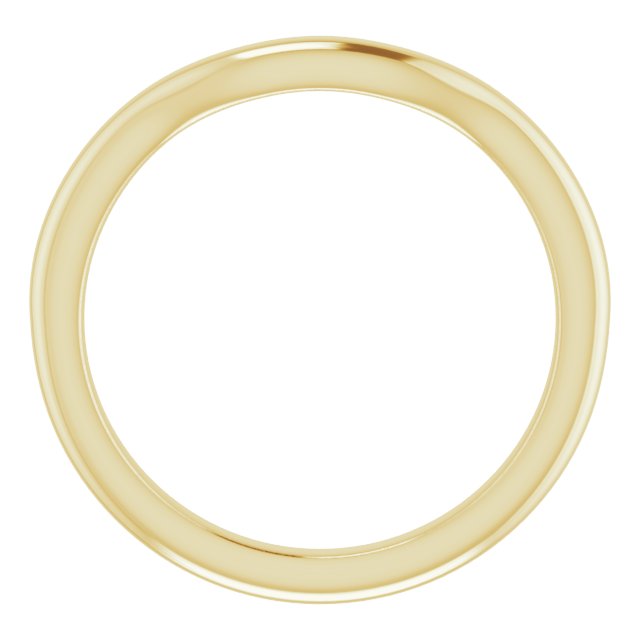 14K Yellow Gold Band for 10x8 mm Emerald Ring, 3.36 mm