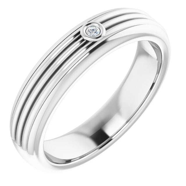 .025 CTW Natural Diamond Mens Band