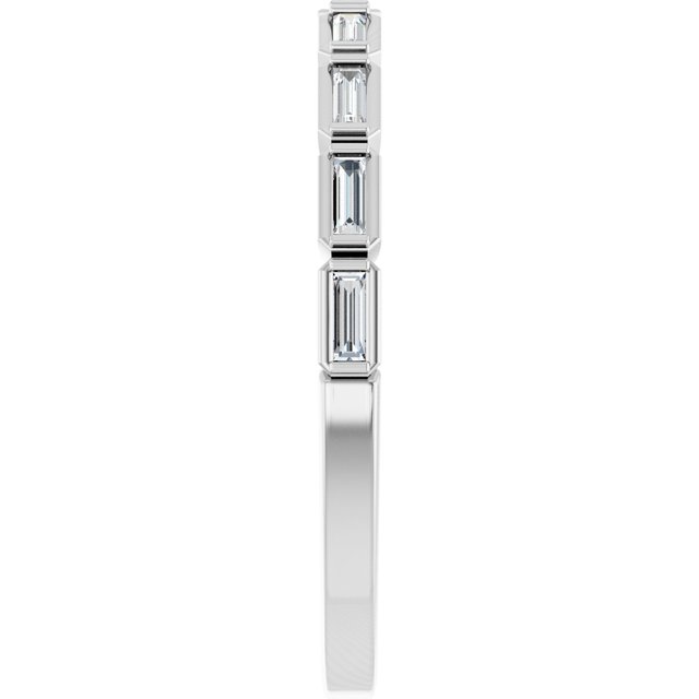 1/5 CTW Natural Diamond Anniversary Band, 2 mm, Bezel-Set