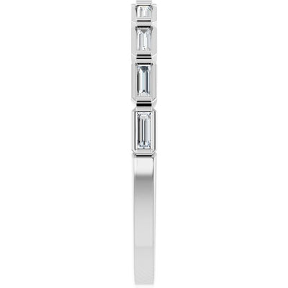 1/5 CTW Natural Diamond Anniversary Band, 2 mm, Bezel-Set