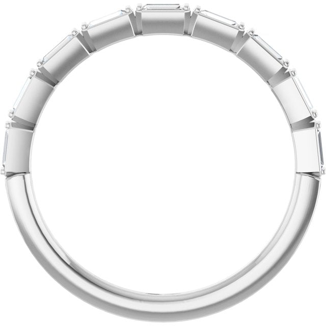 1/5 CTW Natural Diamond Anniversary Band, 2 mm, Bezel-Set