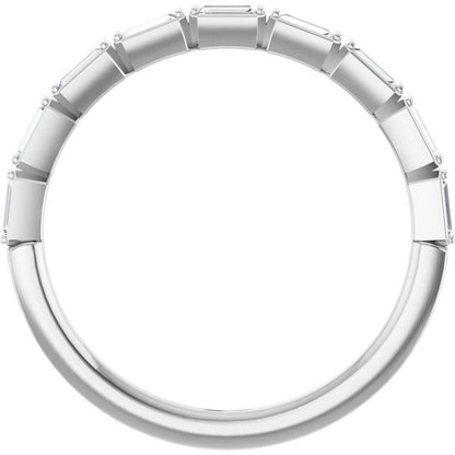 1/5 CTW Natural Diamond Anniversary Band, 2 mm, Bezel-Set