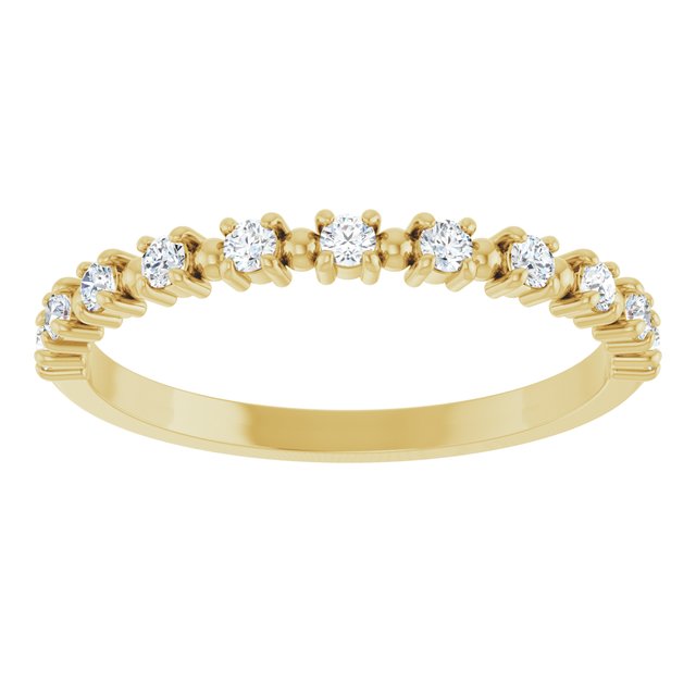 14K Yellow Gold 1/5 CTW Natural Diamond Anniversary Band