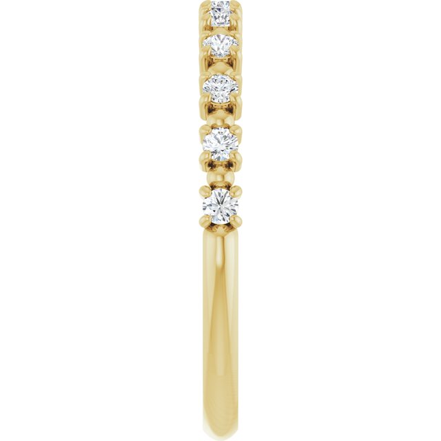 14K Yellow Gold 1/5 CTW Natural Diamond Anniversary Band