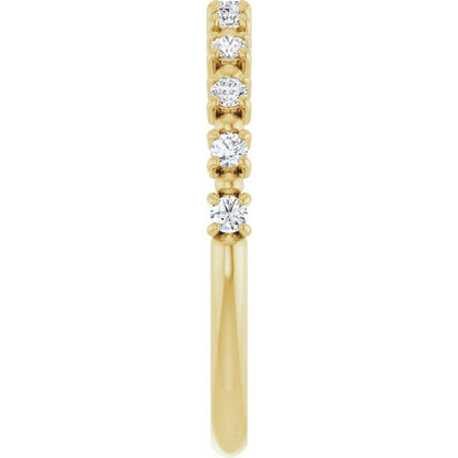 14K Yellow Gold 1/5 CTW Natural Diamond Anniversary Band