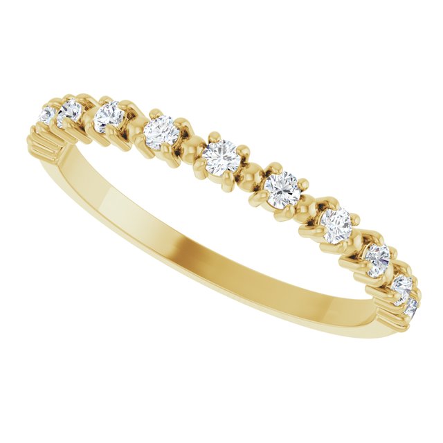 14K Yellow Gold 1/5 CTW Natural Diamond Anniversary Band