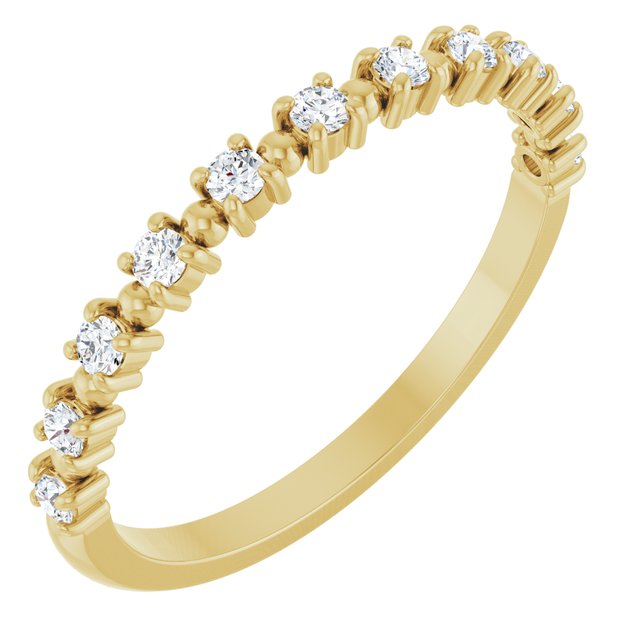 14K Yellow Gold 1/5 CTW Natural Diamond Anniversary Band