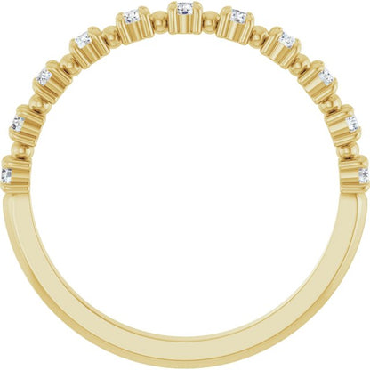 14K Yellow Gold 1/5 CTW Natural Diamond Anniversary Band