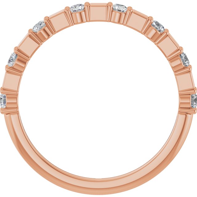 14K Rose Gold 1/4 CTW Natural Diamond Anniversary Band