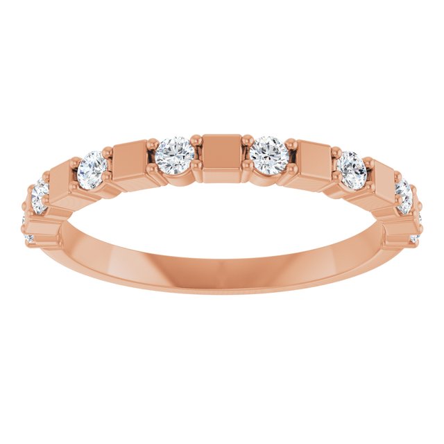 14K Rose Gold 1/4 CTW Natural Diamond Anniversary Band