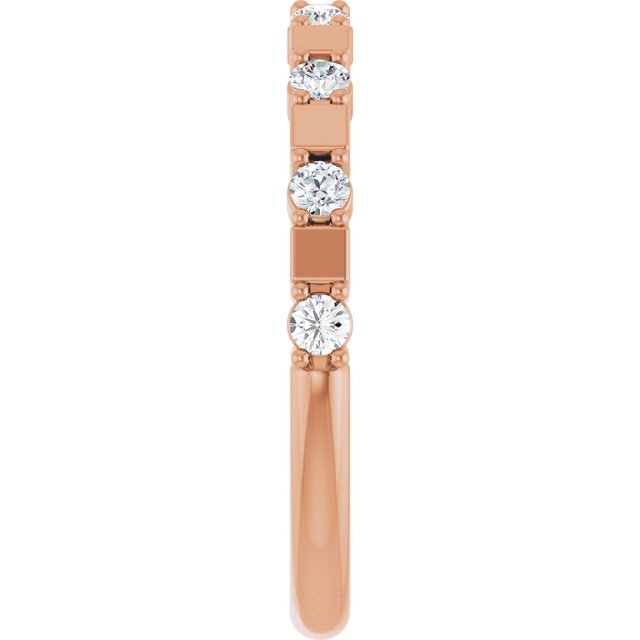 14K Rose Gold 1/4 CTW Natural Diamond Anniversary Band