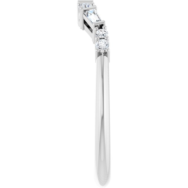 1/5 CTW Natural Diamond Contour Band, 4 mm