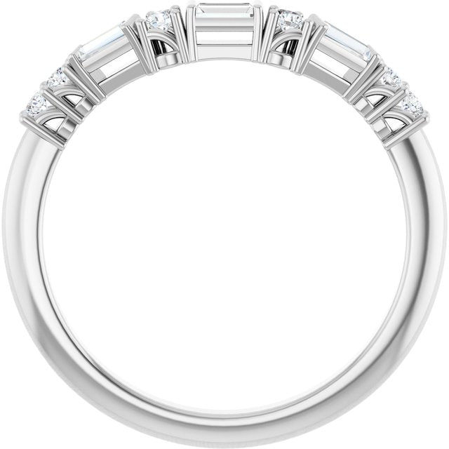 1/5 CTW Natural Diamond Contour Band, 4 mm