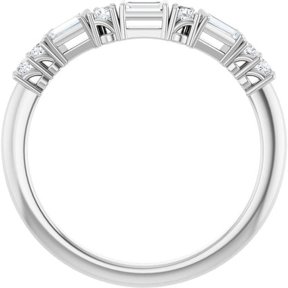 1/5 CTW Natural Diamond Contour Band, 4 mm