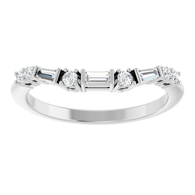 1/5 CTW Natural Diamond Contour Band, 4 mm