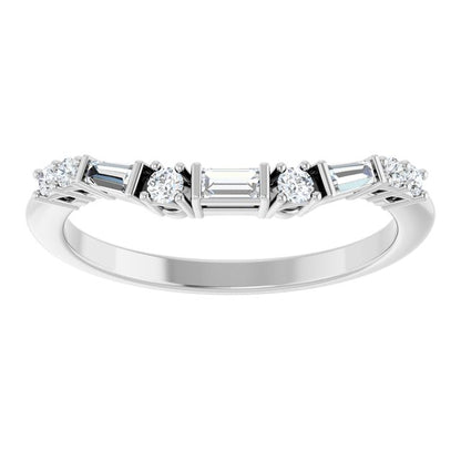 1/5 CTW Natural Diamond Contour Band, 4 mm