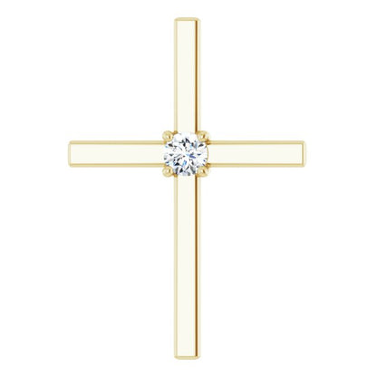 14K Yellow Gold .15 CT Natural Diamond Pendant