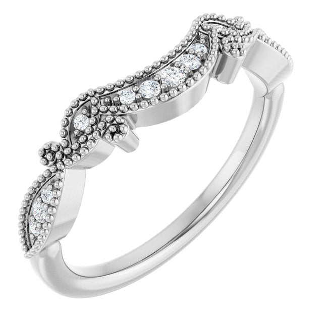 .08 CTW Natural Diamond Contour Band, 4.65 mm