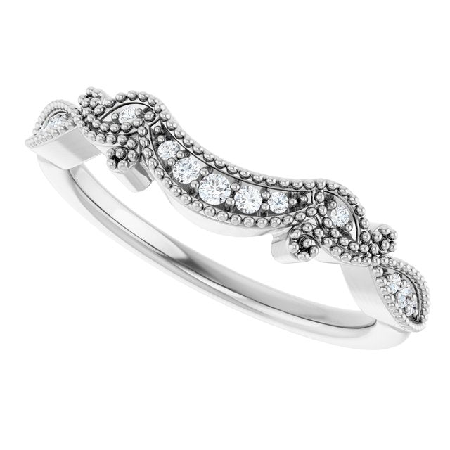 .08 CTW Natural Diamond Contour Band, 4.65 mm