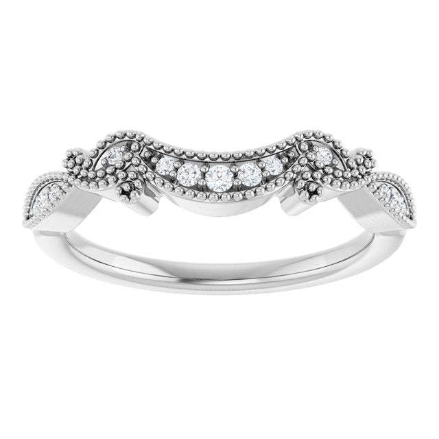 .08 CTW Natural Diamond Contour Band, 4.65 mm