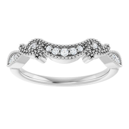 .08 CTW Natural Diamond Contour Band, 4.65 mm