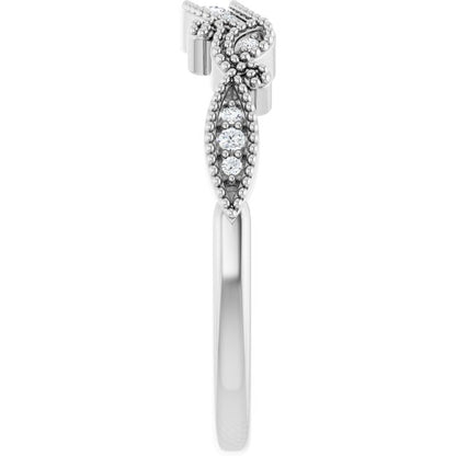 .08 CTW Natural Diamond Contour Band, 4.65 mm