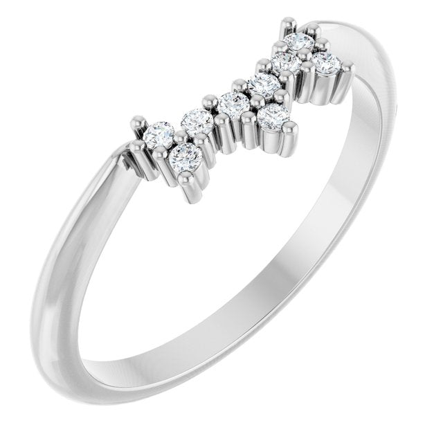 .08 CTW Natural Diamond Contour Band, 6 x 5.15 mm